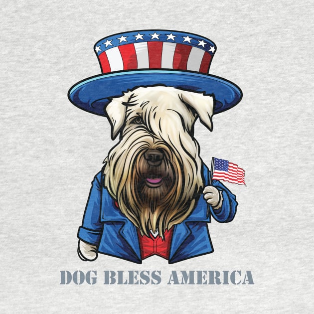 Wheaten Terrier Dog Bless America by whyitsme